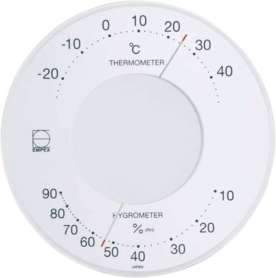 日本製 高品質 EMPEX 透明溫濕度計 溼度計 精準 質感 居家 擺飾 室內 溫溼度計【全日空】