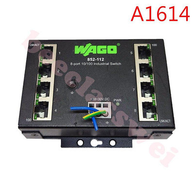 852-112 WAGO 8-PORT 10/100 Industrial Switch 經濟型網路交換器 A1614