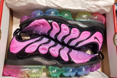 Nike Vapormax Plus Be True 2018 Flyknit 彩虹 黑粉 GD LGBT 平權 Multicolor 彩色 全氣墊 US9.5