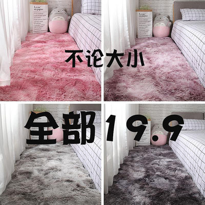 臥室地毯床邊毛絨客廳長方形ins簡約代家用北歐滿鋪床下長條毯