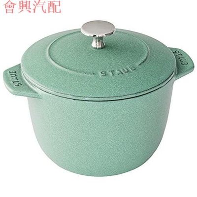 Staub琺瑯 煮飯鍋/2合16cm IH/綠色Cocotte 40508-825