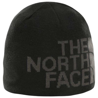 現貨 The north face Reversible 雙面帶大LOGO毛帽 黑灰 藍 萊卡 經典基本款 頭部保暖
