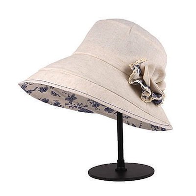 嘉芸的店 日本抗UV對策 日本防曬遮陽帽 內裡田園花朵圖案 大帽沿 日本寬沿遮陽帽