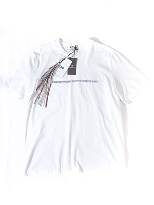 MSGM MILANO overlapping T-shirt.（White) 白色 短袖