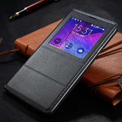 批發 批發 現貨適用于Samsung三星Note4/N9100翻蓋視窗智能休眠手機保護皮套批發