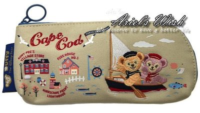Ariel's Wish-日本東京迪士尼Duffy Shelliemay夏季刺繡帆布鉛筆盒筆袋-現貨*1-絕版斷貨商品