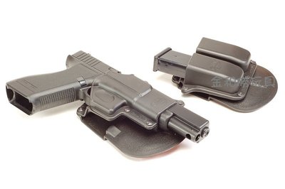 JHS（（金和勝 生存遊戲專賣））以色列槍套 + 雙彈匣套組 (不含槍.匣) 8857 GLOCK