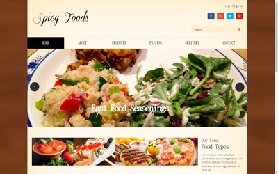 Spicy Foods響應式網頁模板、HTML5+CSS3、網頁特效 #408