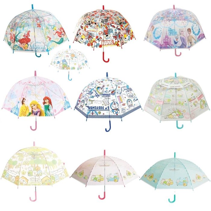 日本現貨卡通透明罩式直傘55cm 綜 雨傘 雨具 晴雨兩用傘 透明雨傘 兒童雨傘 X射線 C Yahoo奇摩拍賣