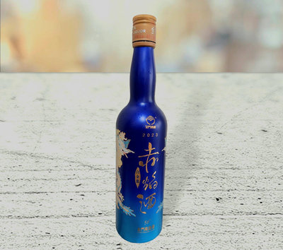 金門高梁2023藍赤焰酒空瓶收藏品