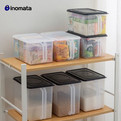 現貨熱銷-日本進口Inomata收納盒儲物盒冰箱保鮮盒收納箱雜糧米桶整理筐~特價