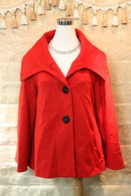 【性感貝貝】Zara 品牌~ 鮮紅色毛料娃娃裝式大衣外套, Anna Sui Diana Karen Millen 風