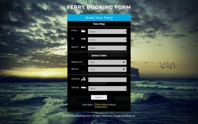 FERRY BOOKING FORM 響應式網頁模板、HTML5+CSS3、網頁特效 #07109A