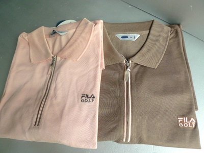 FILA高球休閒系列 GOLF POLO衫，100%純棉網眼短袖Polo衫