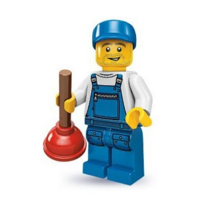 樂高 Lego 71000第九代人偶包抽抽樂系列 16號水管工 水電工