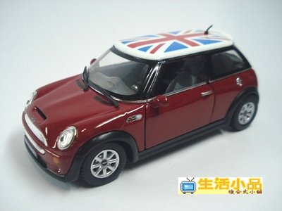 ☆生活小品☆ 模型 MINI COOPER S *英國旗紅色* 迴力車 歡迎選購^^