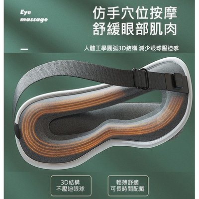 促銷 眼罩 熱敷/冷敷眼罩 三段調溫 七段震動 USB充電 眼罩 圓弧3D結構設計 可視化按摩眼罩 石墨烯加熱眼罩