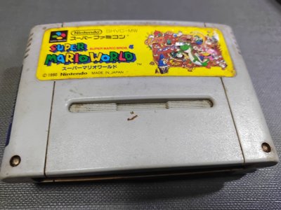 絕版懷舊收藏 SFC 超任 超級任天堂 卡帶 超級瑪利歐世界 Super Mario World 馬力歐兄弟