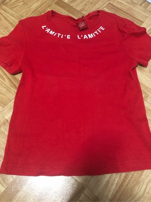 專櫃品牌獨身貴族(SINGLE NOBLE) 紅色圓領短䄂T恤 M號
