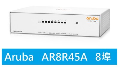 【現貨附發票公司貨】HP Aruba Instant On 1430 8G 交換器 (R8R45A