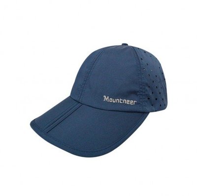 【山林】11H16-82 灰藍中性 透氣可折抗UV棒球帽 遮陽帽防曬帽 露營登山健行 Mountneer