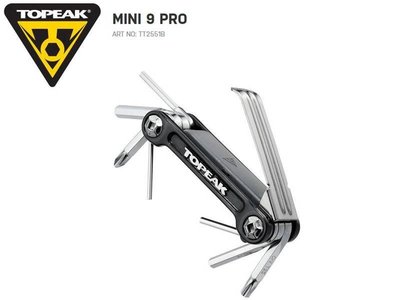 全新 Topeak Mini 9 Pro 迷你六角工具組 9功能 黑色601510010