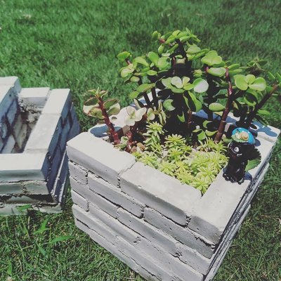 大水泥磚DIY花盆、置物盒材料包組