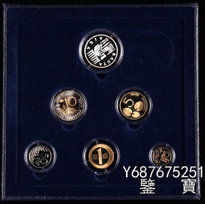 【鑒 寶】（外國錢幣） 芬蘭千禧年2000年原裝關門幣帶雙金屬6枚套帶枚銀章 精製 原盒證 XWW615