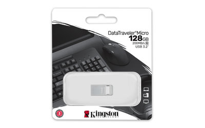 Kingston金士頓 DTMC3G2/128GB DataTraveler Micro 高質感金屬 小巧 USB隨身碟