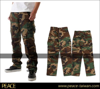 【PEACE】Rothco BDU 軍事綠 迷彩 口袋 工作 排扣 長褲 可束口 軍用 軍裝