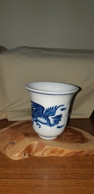 金門陶瓷廠製青花瓷杯 全新完整