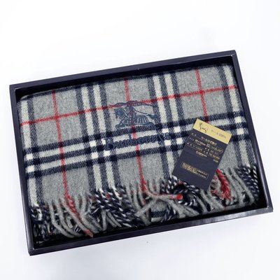 全新Burberry 羊毛 經典格紋 圍巾(過年降價）