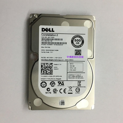 Dell/戴爾 000X3Y ST9500620NS 500G 7.2K SATA 2.5寸伺服器硬碟