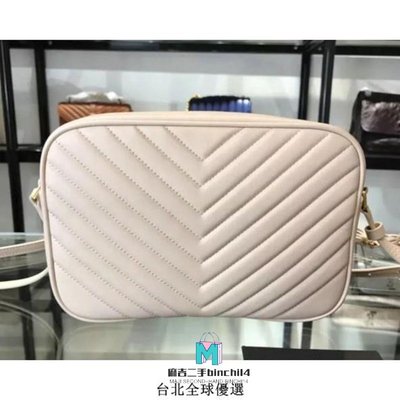 【二手】YSL Loulou 相機包 米白 金標 白金 人字紋 Saint Laurent 牛皮 斜背包 現貨