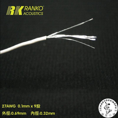 美國 RANKO 龍格 RHA-101 6N銅鍍純銀線 27AWG 耳機升級線 信號線