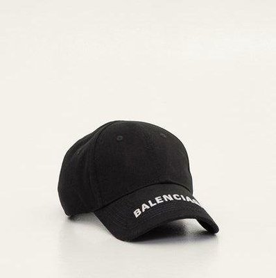 代購*可刷卡可分期** BALENCIAGA  巴黎世家 Logo 刺繡 棒球帽  帽子 黑色