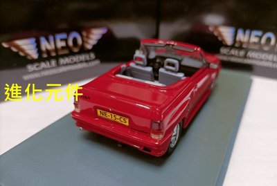 Neo 1 43 歐寶雙門敞篷跑車模型 Opel Corsa Spider i120 1985 紅