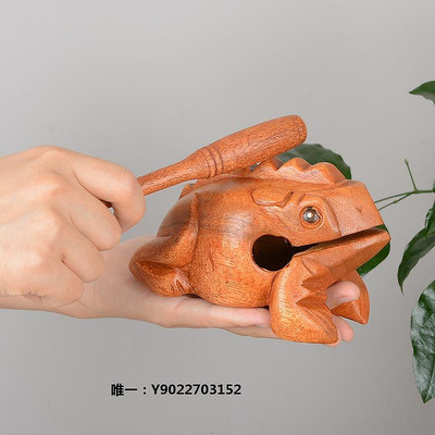 雕刻飾品泰國發聲木青蛙擺件旅游紀念工藝禮品手工雕刻蟾蜍創意實木魚收納木雕擺件