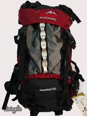 【良林皮件】【Mountaineer】70L輕量鋁架登山包~運動旅遊後背包 E026