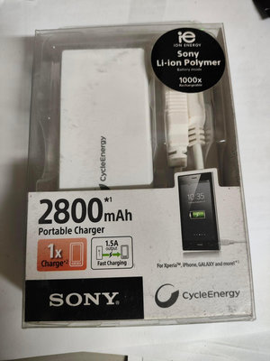 索尼 Sony 2800mah recharge Xperia iphone Galaxy 等等cycleenergy 充電器 充電寶 移動電源