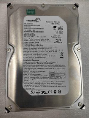 【電腦零件補給站】Seagate ST3250620A 250GB 7200 RPM IDE 3.5吋硬碟