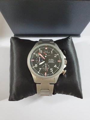 雅柏ALBA經典三眼計時腕錶(VD50-X013D)AS6113X