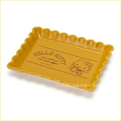 asdfkitty可愛家☆KITTY餅乾造型陶瓷盤/點心盤/小菜盤-餐具擺盤-日本正版商品