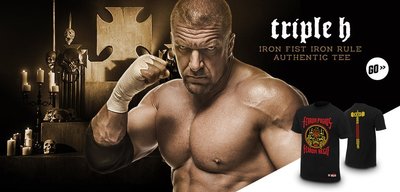 ☆阿Su倉庫☆WWE摔角 Triple H Iron Fist Iron Rule T-Shirt HHH王者回歸絕版款