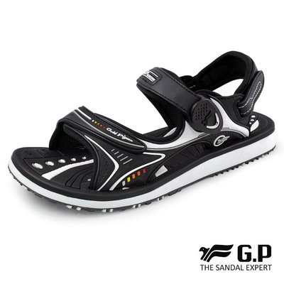 鞋鞋樂園-超取免運-GP-吉比-阿亮代言-高彈力舒適涼拖鞋-兩用鞋-磁扣設計-穿脫方便-GP涼鞋-G8666BW-10