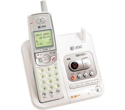 美國 AT&amp;T EL42108 5.8G 答錄機 無線電話,發光按鍵,近全新