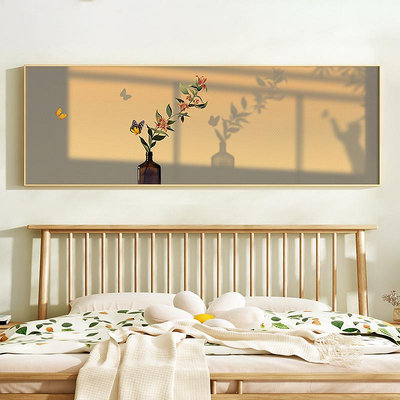 臥室床頭光影掛畫客廳沙發電視背景墻裝飾畫單聯主臥壁畫2022新款