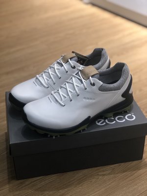 ECCO愛步 高爾夫球鞋 運動鞋 透氣防滑耐磨 白色