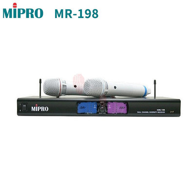 永悅音響MIPRO MR-198/MU-78音頭 手持2支無線麥克風組 全新公司貨