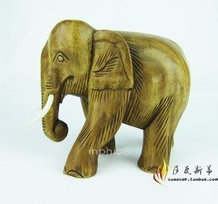 INPHIC-大象擺飾 泰國工藝品 泰國手工雕刻 垂鼻大象擺飾